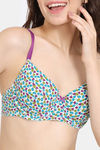 Rosaline Padded Wired Medium Coverage T-Shirt Bra - Dawn Blue — thumbnail 4